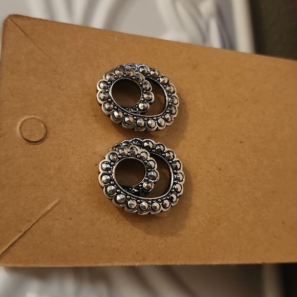 3 for $15 - Silvertone rolled Earrings - Picture 2 of 4